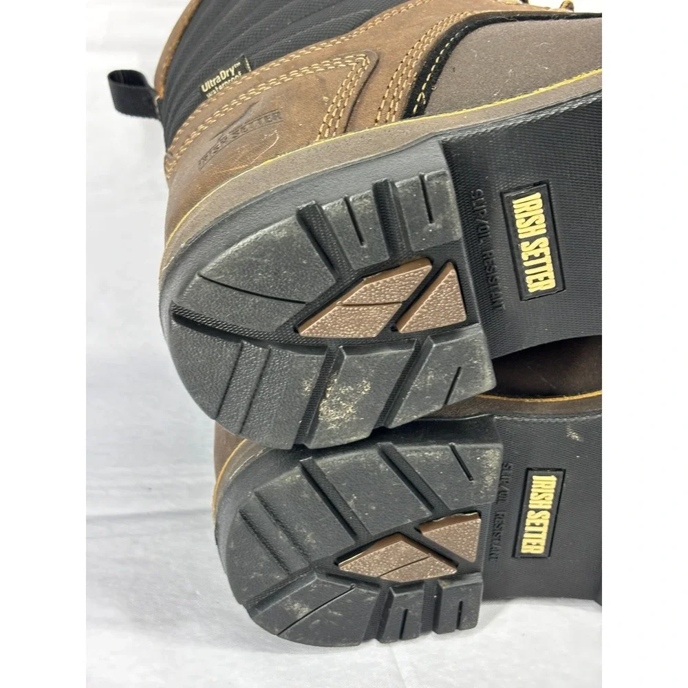 Red Wing Irish Setter 83848 Work Boots Mens Brown Waterproof Safety Toe 8.5 D